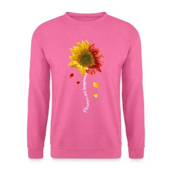 Flowers are Happiness Sonnenblumen Floristin - Unisex Pullover - Pink - Vorne
