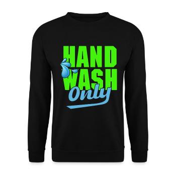 Hand Wash Only Car Detailing - Unisex Sweatshirt - black - Front - Alina (178cm) & Michal (187cm)