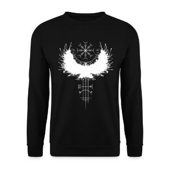 Viking Aegishjalmur Helmet of Awe Terror - Unisex Sweatshirt - black - Front - Alina (178cm) & Michal (187cm)