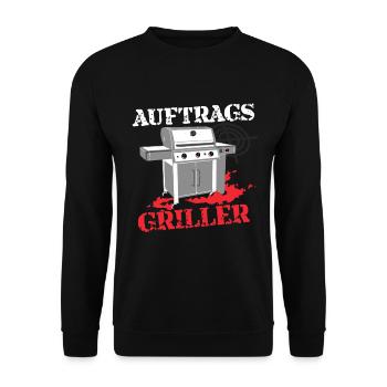 Auftragsgriller - Unisex Pullover - Schwarz - Vorne - Alina (178cm) & Michal (187cm)