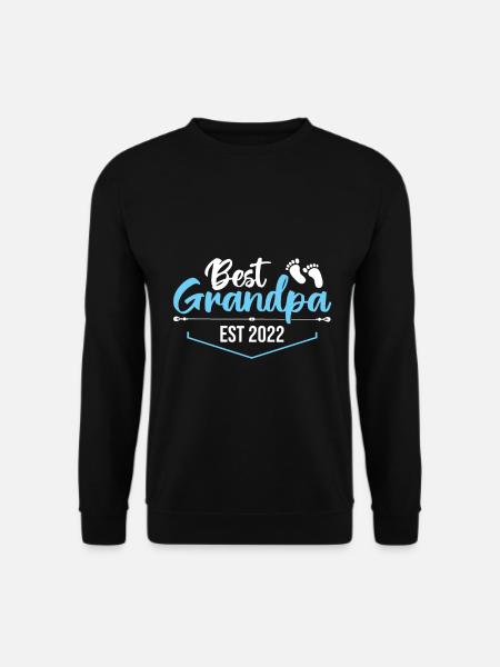 Best Grandpa 2022 Schwangerschaft verkünden Opa - Unisex Pullover - Schwarz