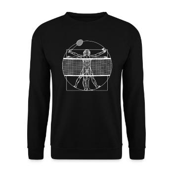 Badminton Shirt Badminton Player Badminton Tournament - Unisex Sweatshirt - black - Front - Alina (178cm) & Michal (187cm)