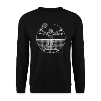 Tennis de tennis et tennis de tennis - Sweat-shirt Unisexe - noir - Devant - Alina (178cm) & Michal (187cm)