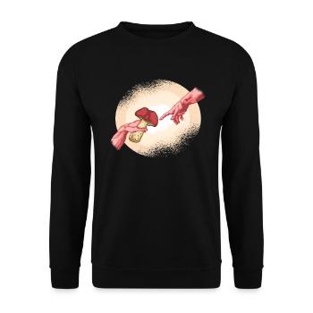 Champignons collectionneurs de cèpes collectionneur cadeau d’art - Sweat-shirt Unisexe - noir - Devant - Alina (178cm) & Michal (187cm)