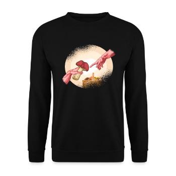 Mushrooms Collect Mushroom Collector Outdoor Mushroom Hobbby - Unisex Sweatshirt - black - Front - Alina (178cm) & Michal (187cm)