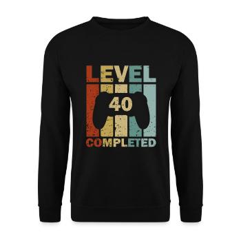 40ème anniversaire Gamer 1981 Idée cadeau rétro - Sweat-shirt Unisexe - noir - Devant - Alina (178cm) & Michal (187cm)