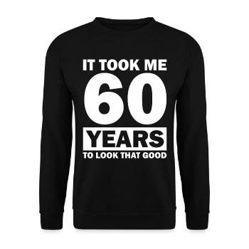 60e anniversaire 1961 Idée cadeau - Sweat-shirt Unisexe - noir - Devant - Alina (178cm) & Michal (187cm)