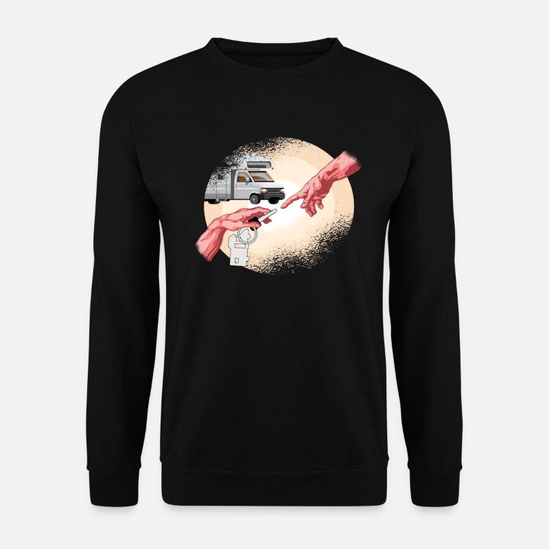Wohnmobil Camper - Wohnmobil auf Campingplatz - Unisex Pullover - Schwarz