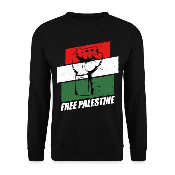 Free Palestine - Unisex Sweatshirt - black - Front - Alina (178cm) & Michal (187cm)