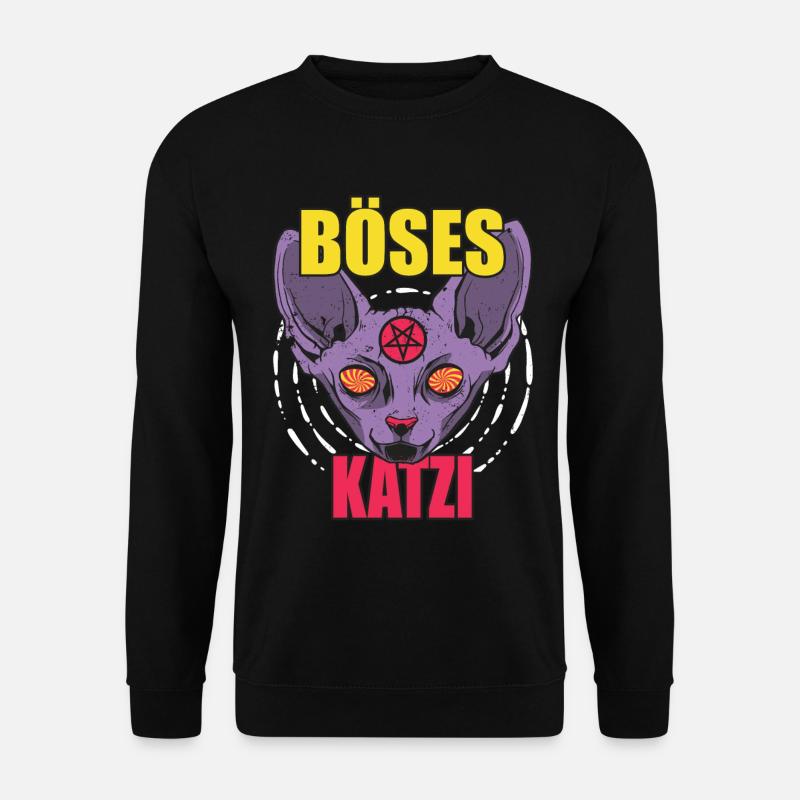Evil Katzi Cat - Unisex Sweatshirt - black