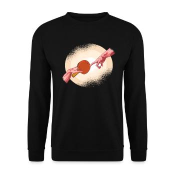 Tischtennis Schöpfung Geschenk Tischtennisspieler - Unisex Pullover - Schwarz - Vorne - Alina (178cm) & Michal (187cm)