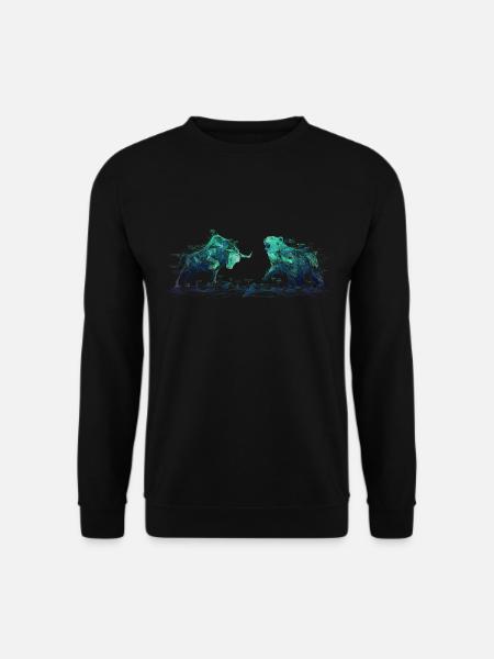 Aktionär Bulle Bär Börse DAX Aktien Trader - Unisex Pullover - Schwarz