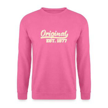 44. Geburtstag September 1977 Geschenkidee - Unisex Pullover - Pink - Vorne