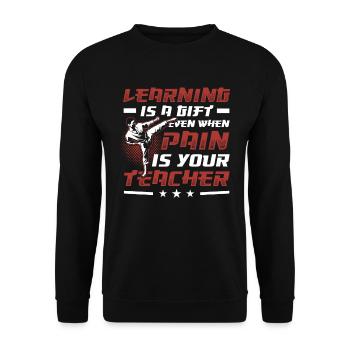 Arts Martiaux Motivation Karaté - Sweat-shirt Unisexe - noir - Devant - Alina (178cm) & Michal (187cm)