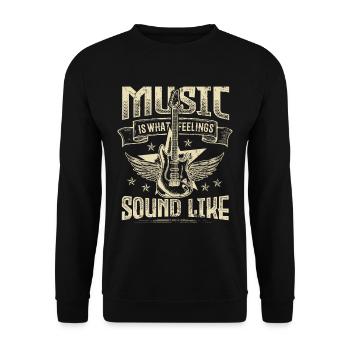 La musique sonne comme un groupe de musique hard rock - Sweat-shirt Unisexe - noir - Devant - Alina (178cm) & Michal (187cm)