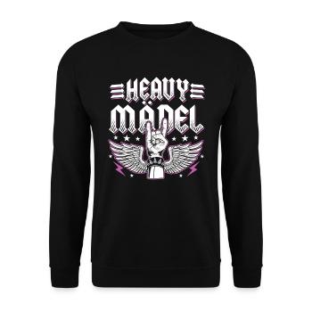 Heavy Girl Rocker Bride Heavy Metal Rocker Women - Unisex Sweatshirt - black - Front - Alina (178cm) & Michal (187cm)