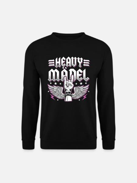 Heavy Mädel Rockerbraut Heavy Metal Rocker Damen - Unisex Pullover - Schwarz