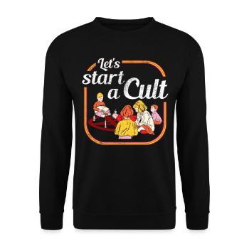 Lets start a Cult - Summon Demons Pentagram Child - Unisex Sweatshirt - black - Front - Alina (178cm) & Michal (187cm)