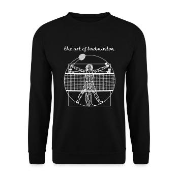 Badminton - Unisex Sweatshirt - black - Front - Alina (178cm) & Michal (187cm)