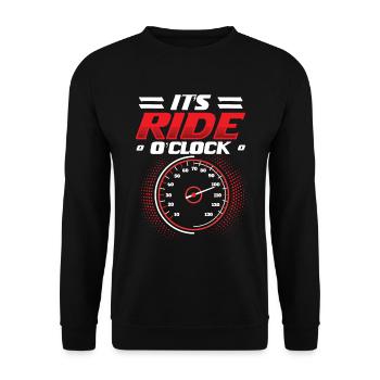 Compteur de vitesse pour motocyclistes et motocyclistes - Sweat-shirt Unisexe - noir - Devant - Alina (178cm) & Michal (187cm)
