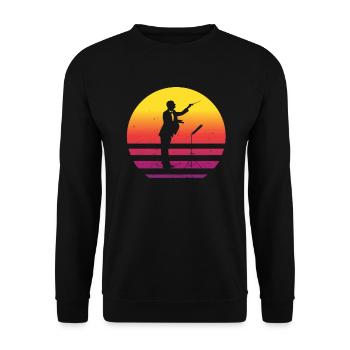 Retro Vintage ChoirMasters & Conductors Conductor - Unisex Sweatshirt - black - Front - Alina (178cm) & Michal (187cm)