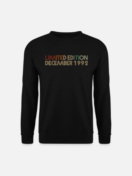 29. Geburtstag Dezember 1992 Geschenkidee - Unisex Pullover - Schwarz
