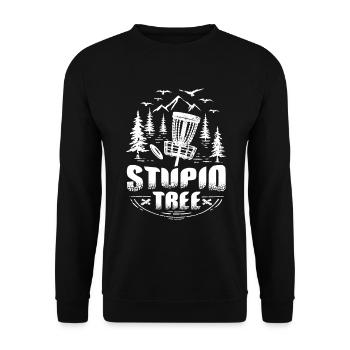 Frisbee Golf Stupid Tree Disc Golf Tee - Unisex Sweatshirt - black - Front - Alina (178cm) & Michal (187cm)