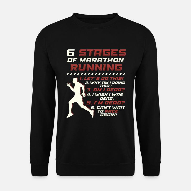 6 étapes du marathonien - Sweat-shirt Unisexe - noir