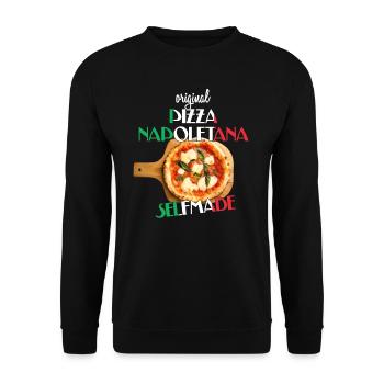 best pizza maker Homemade Original Pizza Naples - Unisex Sweatshirt - black - Front - Alina (178cm) & Michal (187cm)