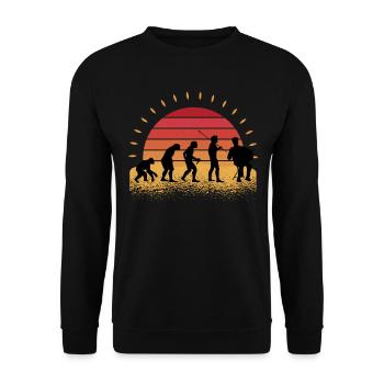 Akkordeon - Unisex Pullover - Schwarz - Vorne - Alina (178cm) & Michal (187cm)