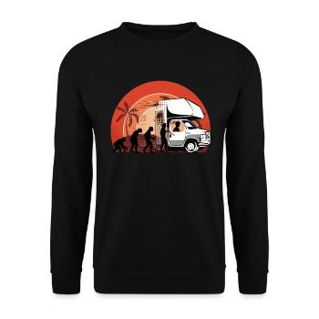 Camping-car - Sweat-shirt Unisexe - noir - Devant - Alina (178cm) & Michal (187cm)