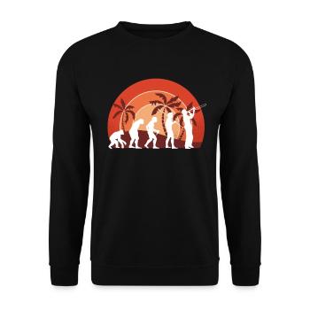 Musicien avec trombone Tromboniste à vent - Sweat-shirt Unisexe - noir - Devant - Alina (178cm) & Michal (187cm)
