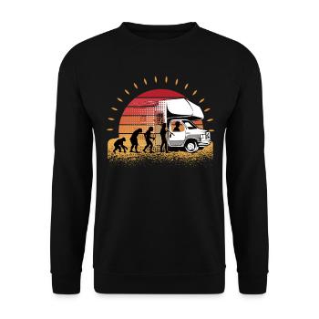Camping Motorhome Camper Campsite - Sweat-shirt Unisexe - noir - Devant - Alina (178cm) & Michal (187cm)