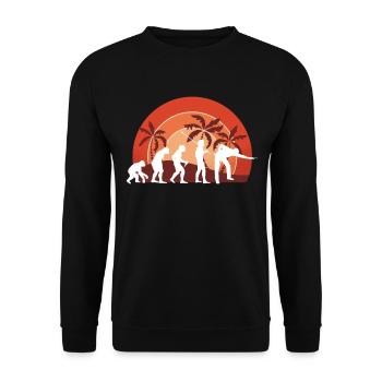 Pool Billard Retro Evolution Billard Pool Snooker - Unisex Pullover - Schwarz - Vorne - Alina (178cm) & Michal (187cm)