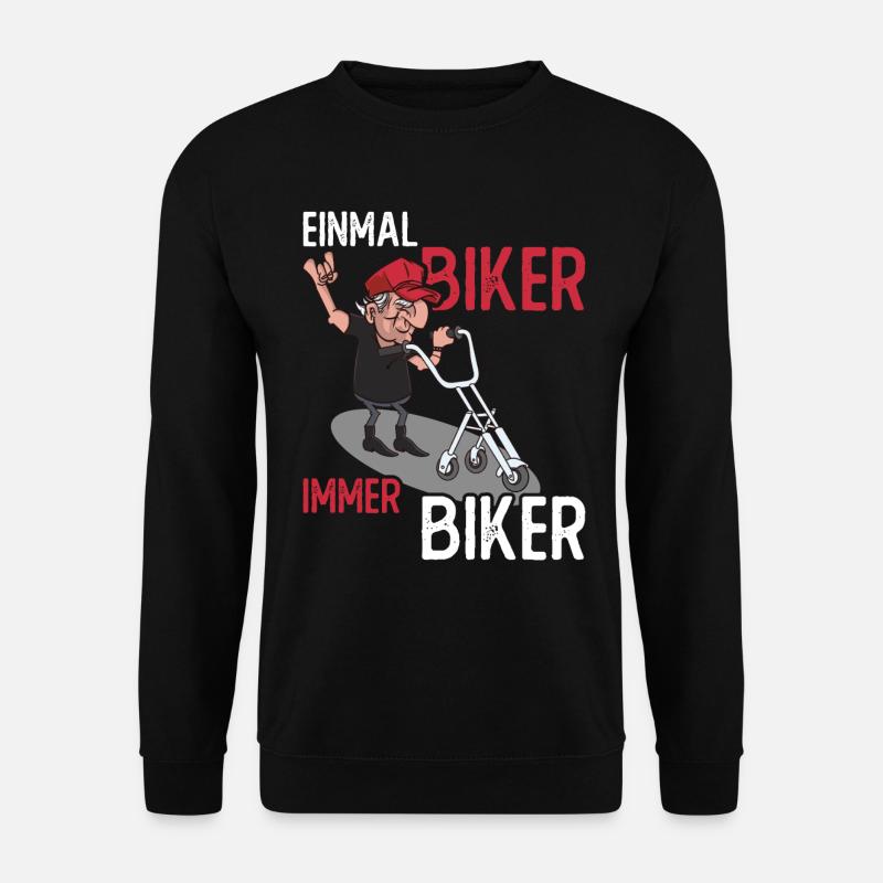Einmal Biker Immer Biker Opa Pension Rentner - Unisex Pullover - Schwarz