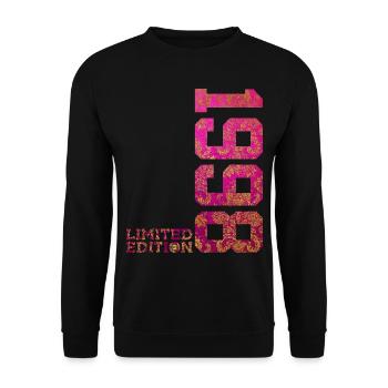 28. GEBURTSTAG PINK LIMITED EDITION 1998 - Unisex Pullover - Schwarz - Vorne - Alina (178cm) & Michal (187cm)