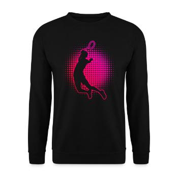 Badminton Hommes Badminton Femmes Squash Badminton - Sweat-shirt Unisexe - noir - Devant - Alina (178cm) & Michal (187cm)