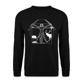 Jagen - Unisex Pullover - Schwarz - Vorne - Alina (178cm) & Michal (187cm)