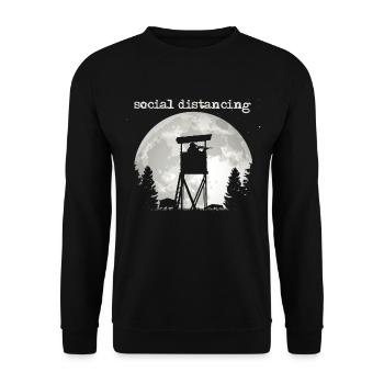 Gift for the high Jäger - Unisex Sweatshirt - black - Front - Alina (178cm) & Michal (187cm)
