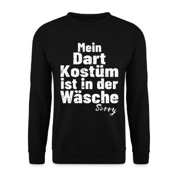 lustiges Dart Kostüm - Unisex Pullover - Schwarz - Vorne - Alina (178cm) & Michal (187cm)