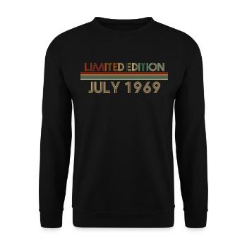 53ème anniversaire Juillet né 1969 Idée cadeau - Sweat-shirt Unisexe - noir - Devant - Alina (178cm) & Michal (187cm)