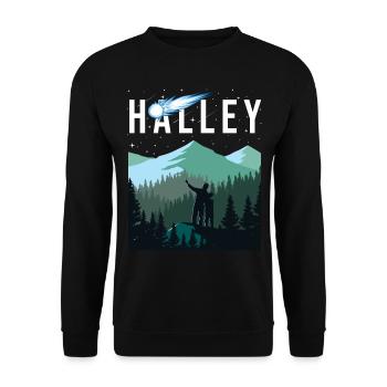 La comète de Halley Ciel nocturne Espace du système solaire - Sweat-shirt Unisexe - noir - Devant - Alina (178cm) & Michal (187cm)