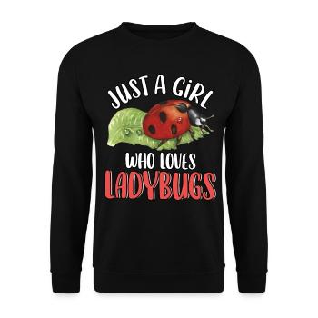 Just A Girl Who Loves Ladybugs Cute Bug Insect - Unisex Sweatshirt - black - Front - Alina (178cm) & Michal (187cm)