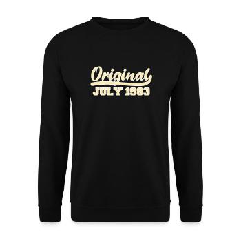 39ème anniversaire Juillet né 1983 Idée cadeau - Sweat-shirt Unisexe - noir - Devant - Alina (178cm) & Michal (187cm)