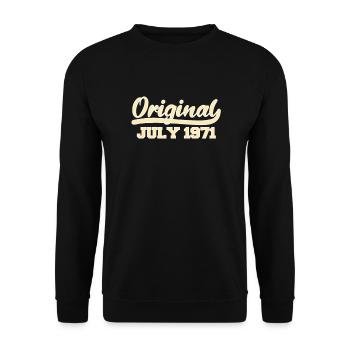 51ème anniversaire Juillet né 1971 Idée cadeau - Sweat-shirt Unisexe - noir - Devant - Alina (178cm) & Michal (187cm)