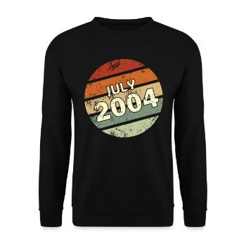 18ème anniversaire Juillet millésime 2004 idée cadeau - Sweat-shirt Unisexe - noir - Devant - Alina (178cm) & Michal (187cm)