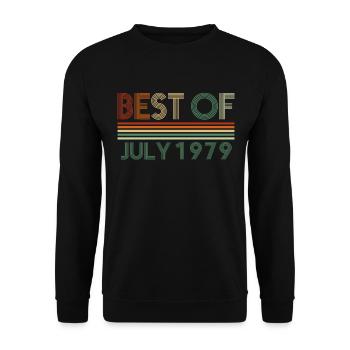 43ème anniversaire Juillet né 1979 Idée cadeau - Sweat-shirt Unisexe - noir - Devant - Alina (178cm) & Michal (187cm)