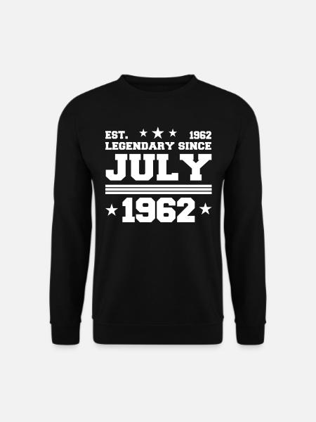 60. Geburtstag Juli Jahrgang 1962 Geschenkidee - Unisex Pullover - Schwarz