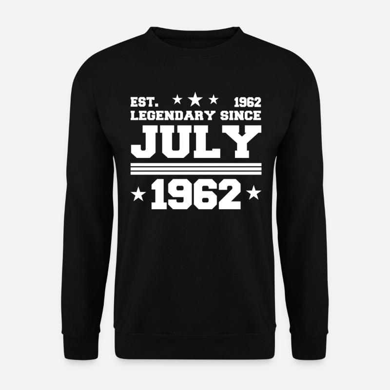 60. Geburtstag Juli Jahrgang 1962 Geschenkidee - Unisex Pullover - Schwarz