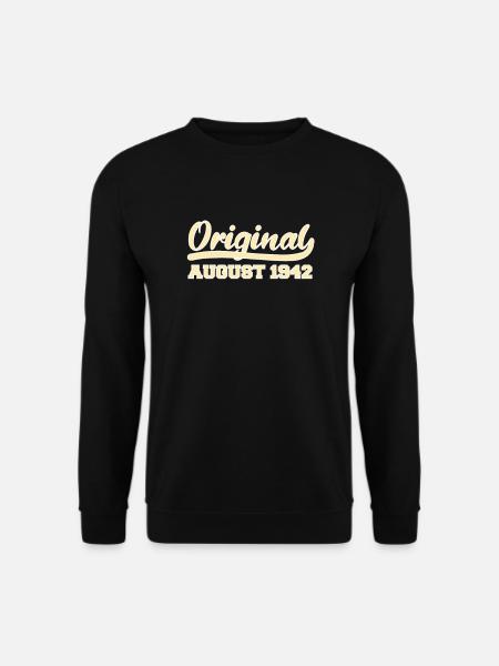 80. Geburtstag August Jahrgang 1942 Geschenkidee - Unisex Pullover - Schwarz